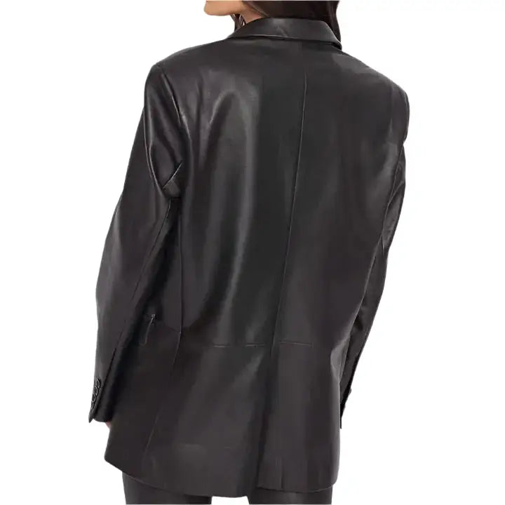Black Leather Blazer Women - Riders Republic UK