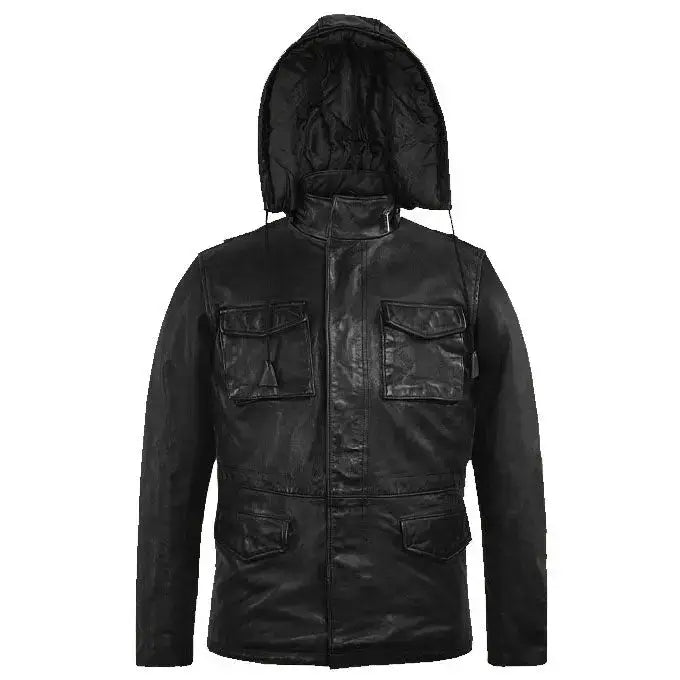 Black Napa Leather M65 Jacket - Riders Republic UK
