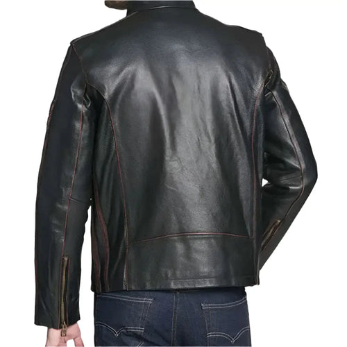 Black Rivet Leather Jacket - Riders Republic UK