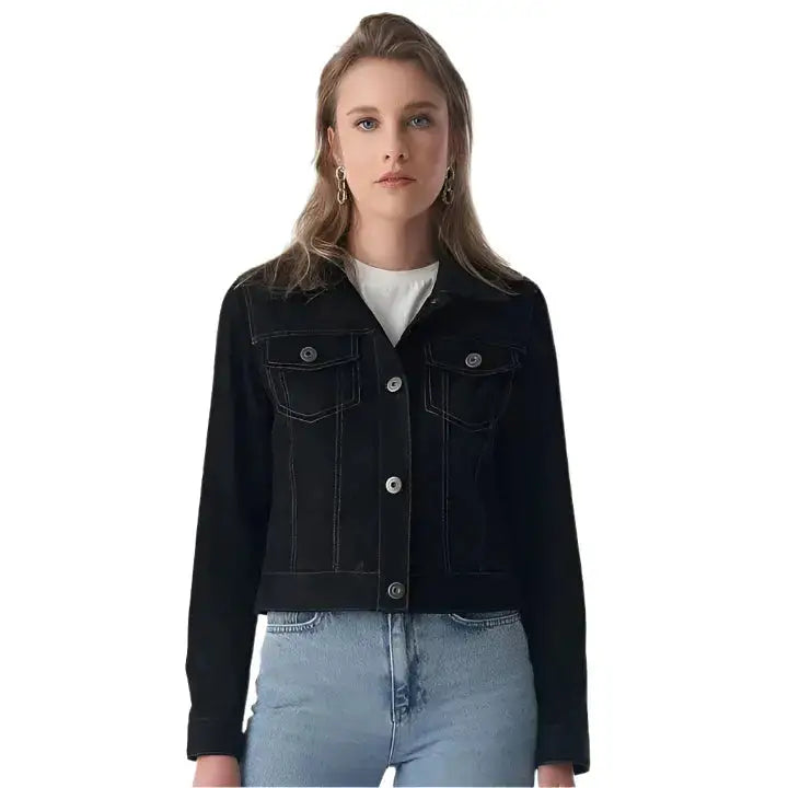 Black Womens Western Suede Jacket - Riders Republic UK