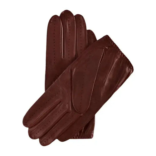 Brown Lambskin Leather Driving Gloves - Riders Republic UK