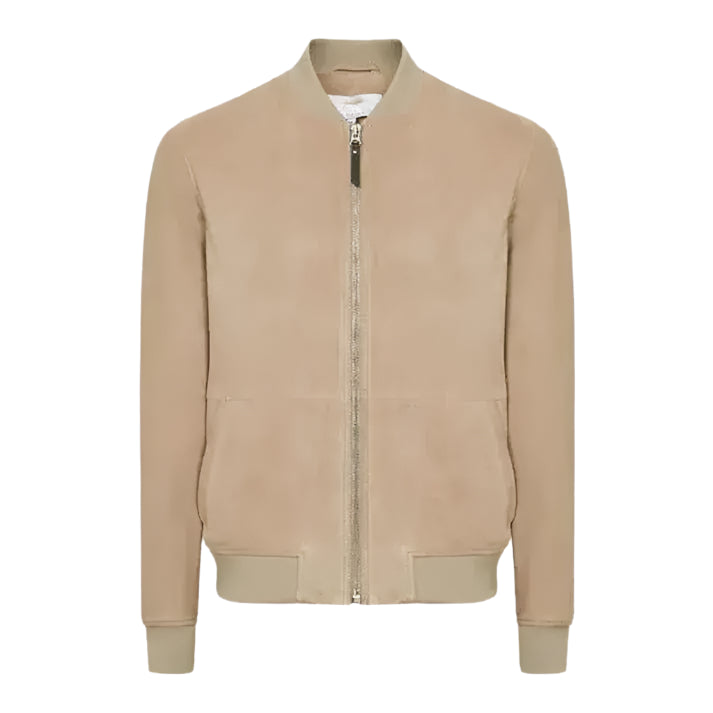 Brown Suede Leather Bomber Jacket Mens - Riders Republic UK