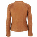 Slim Fit Waxed Cowhide Leather Jacket - Riders Republic UK