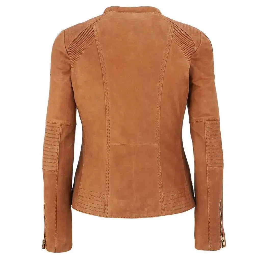 Slim Fit Waxed Cowhide Leather Jacket - Riders Republic UK