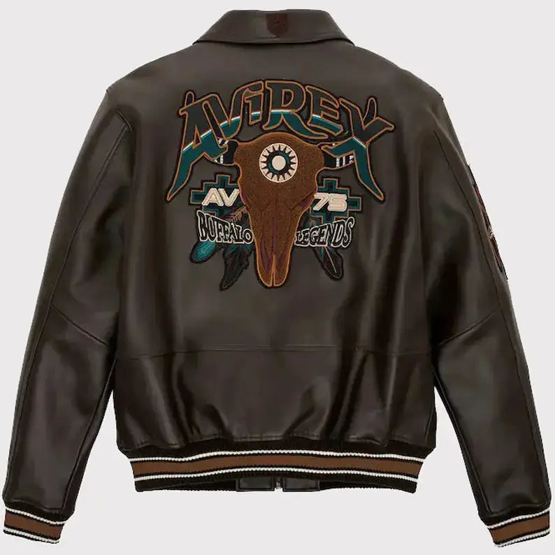 Buffalo Legend Brown Leather A2 Jacket - Riders Republic UK