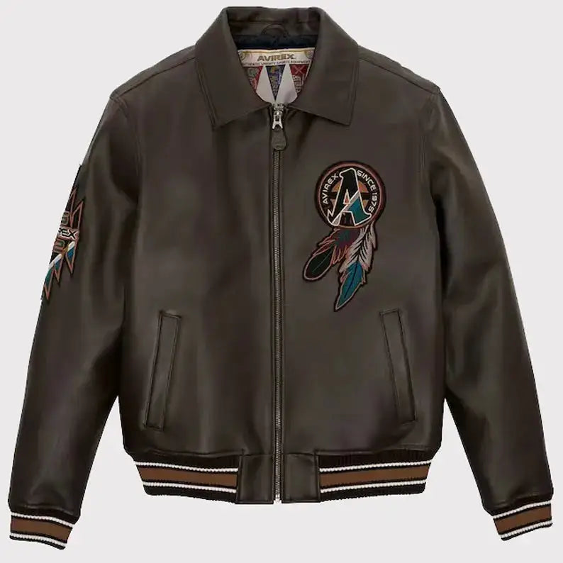 Buffalo Legend Brown Leather A2 Jacket - Riders Republic UK