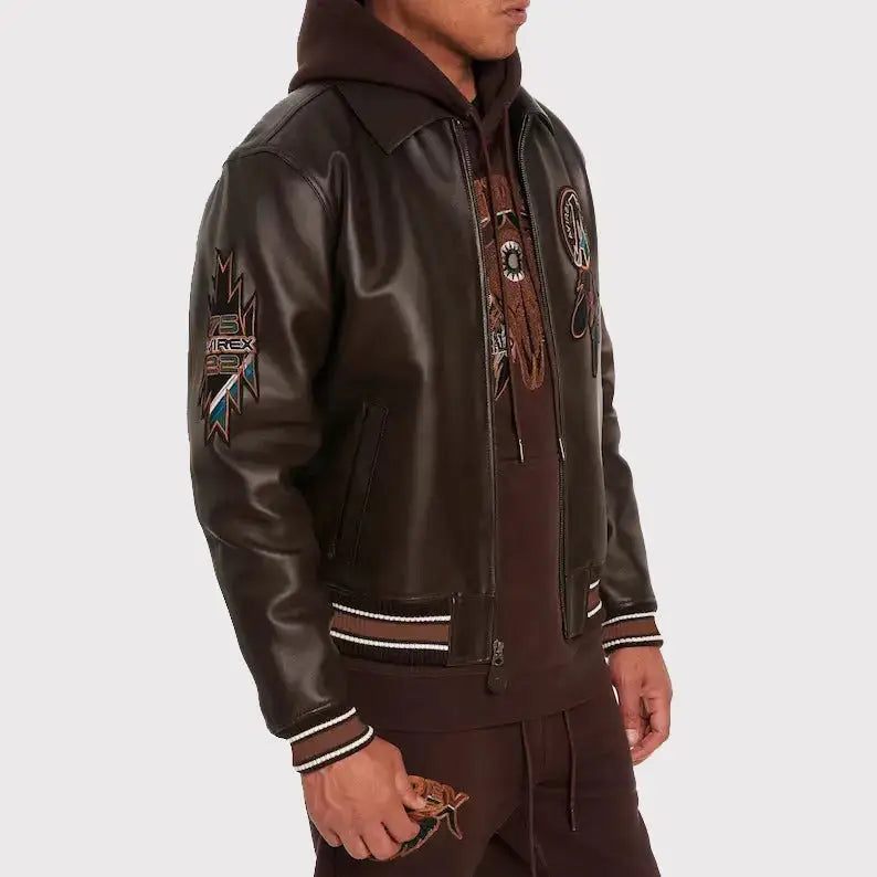 Buffalo Legend Brown Leather A2 Jacket - Riders Republic UK