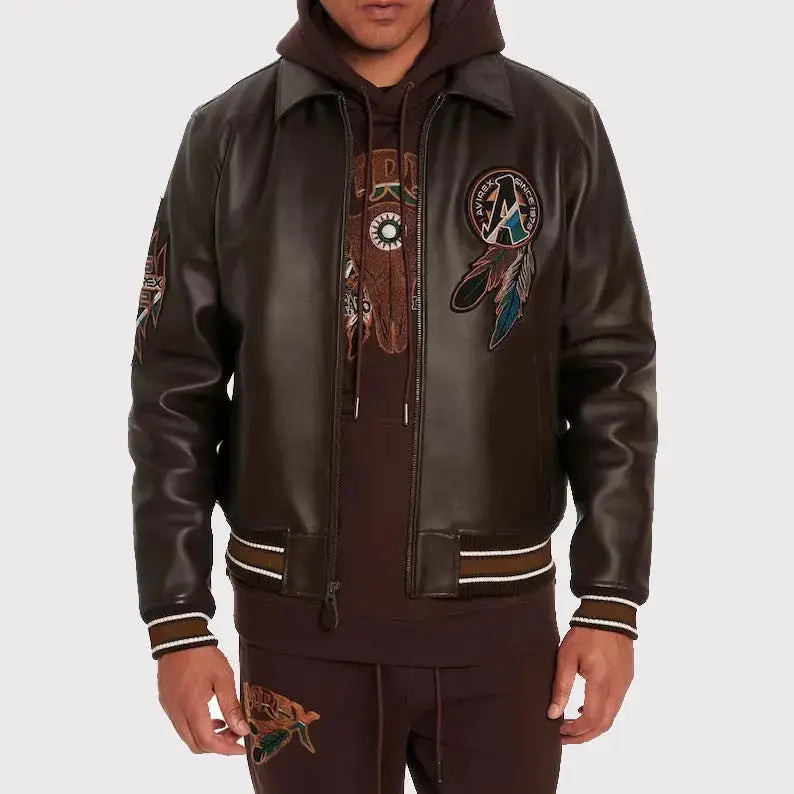 Buffalo Legend Brown Leather A2 Jacket - Riders Republic UK