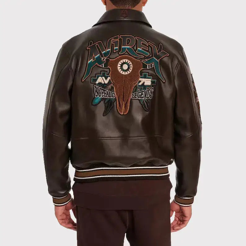 Buffalo Legend Brown Leather A2 Jacket - Riders Republic UK
