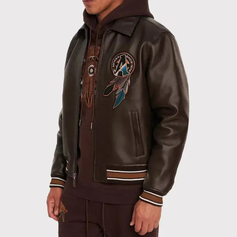Buffalo Legend Brown Leather A2 Jacket - Riders Republic UK