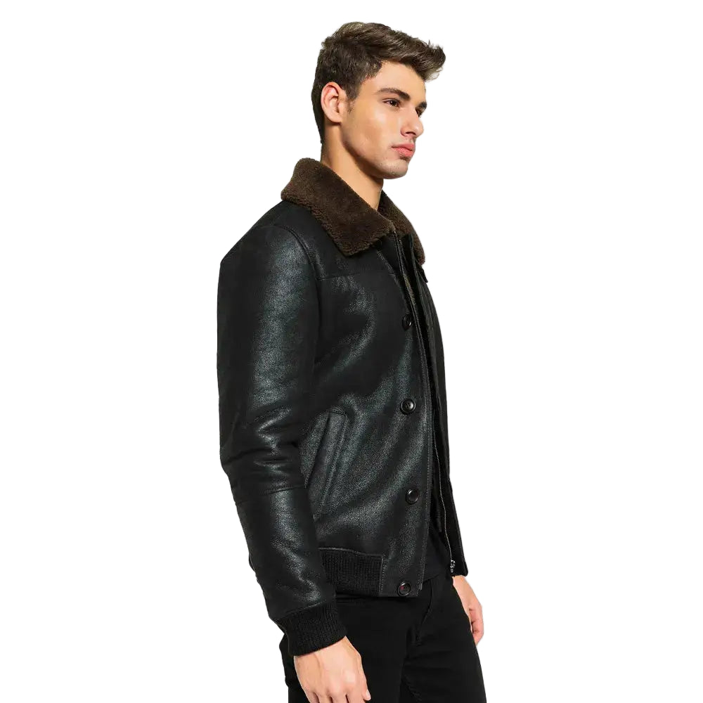 Tobacco Brown Shearling Jacket - Riders Republic UK