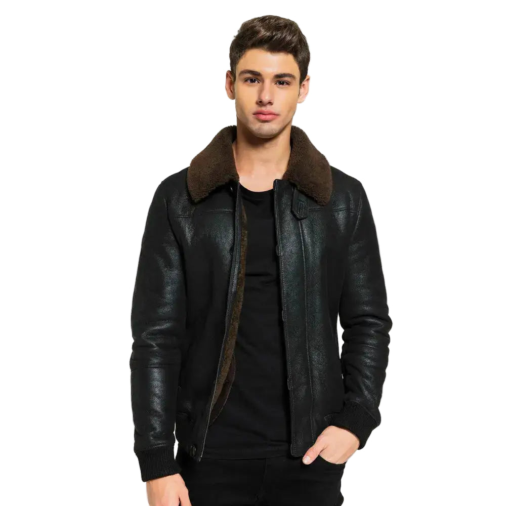 Tobacco Brown Shearling Jacket - Riders Republic UK