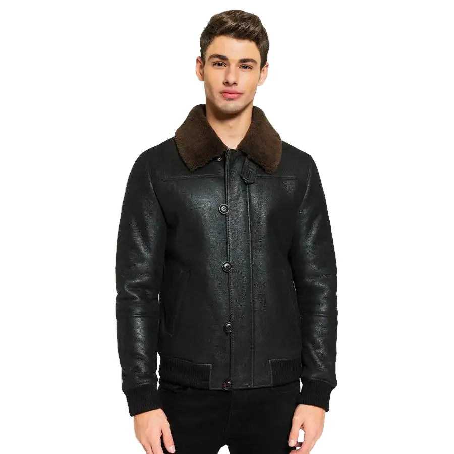 Tobacco Brown Shearling Jacket - Riders Republic UK