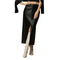Classy Black Leg Slit Women’s Leather Skirt - Riders Republic UK