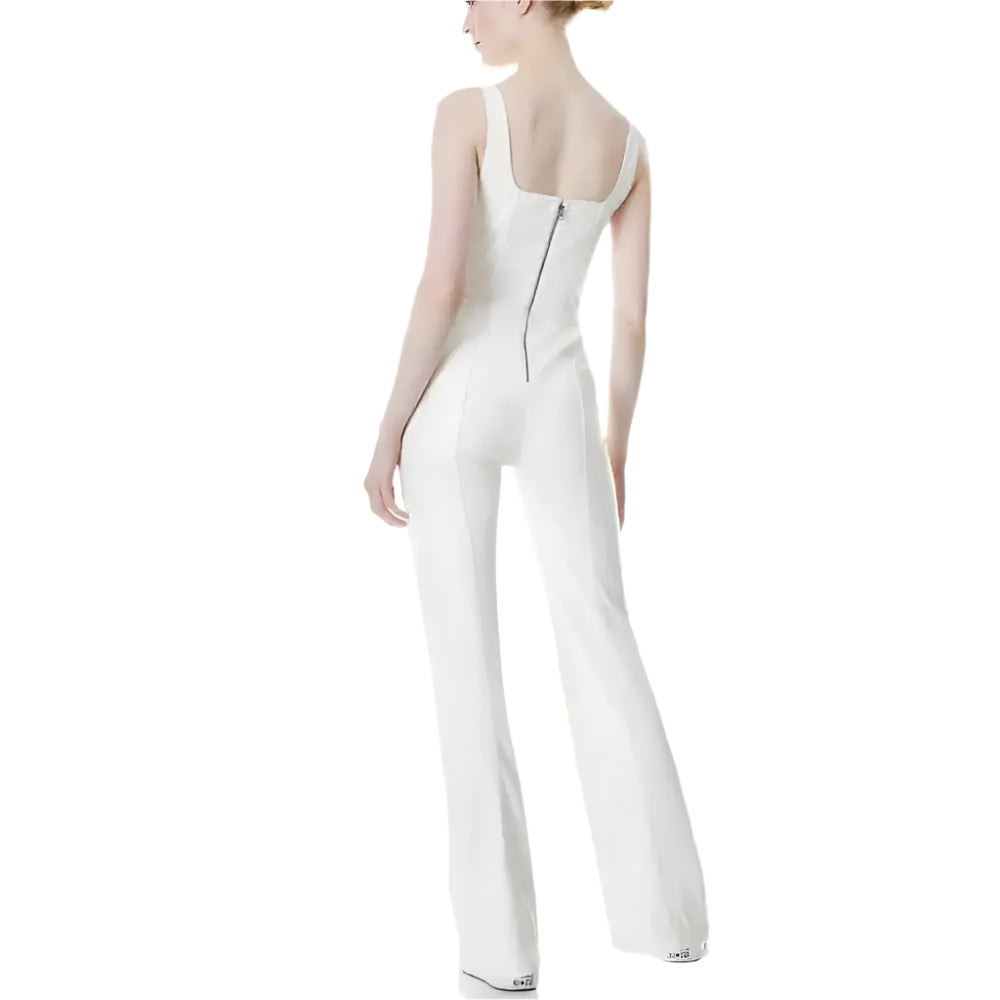 Classy White Leather Jumpsuit for Women - Riders Republic UK