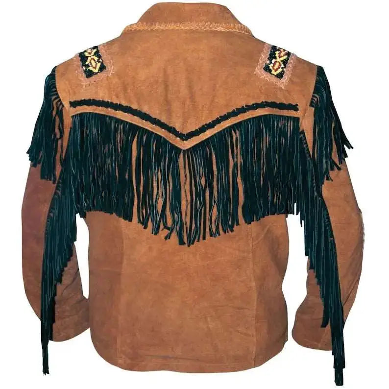 Fringed Leather Western Jacket - Riders Republic UK