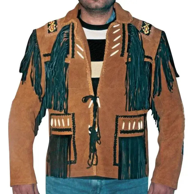 Fringed Leather Western Jacket - Riders Republic UK