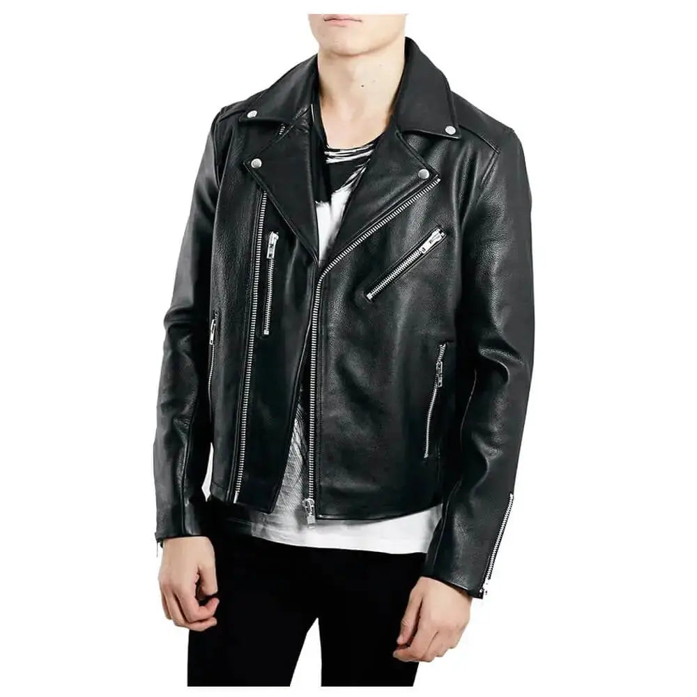 David Bowie Biker Leather Jacket - Riders Republic UK