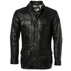 Black Leather Coat for Men - Riders Republic UK