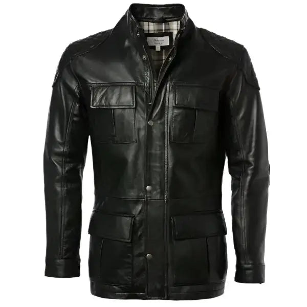 Black Leather Coat for Men - Riders Republic UK