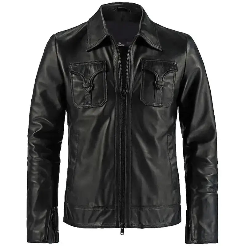 Drifter Black Leather Jacket Mens Fashion - Riders Republic UK