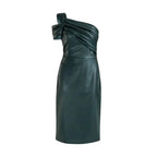 Forest Green Leather Cocktail Dress - Riders Republic UK