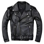 Asymmetrical Café Racer Leather Jacket - Riders Republic UK