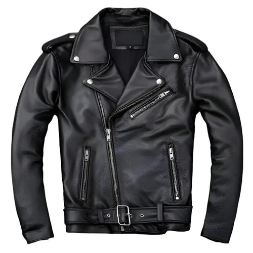 Asymmetrical Café Racer Leather Jacket - Riders Republic UK