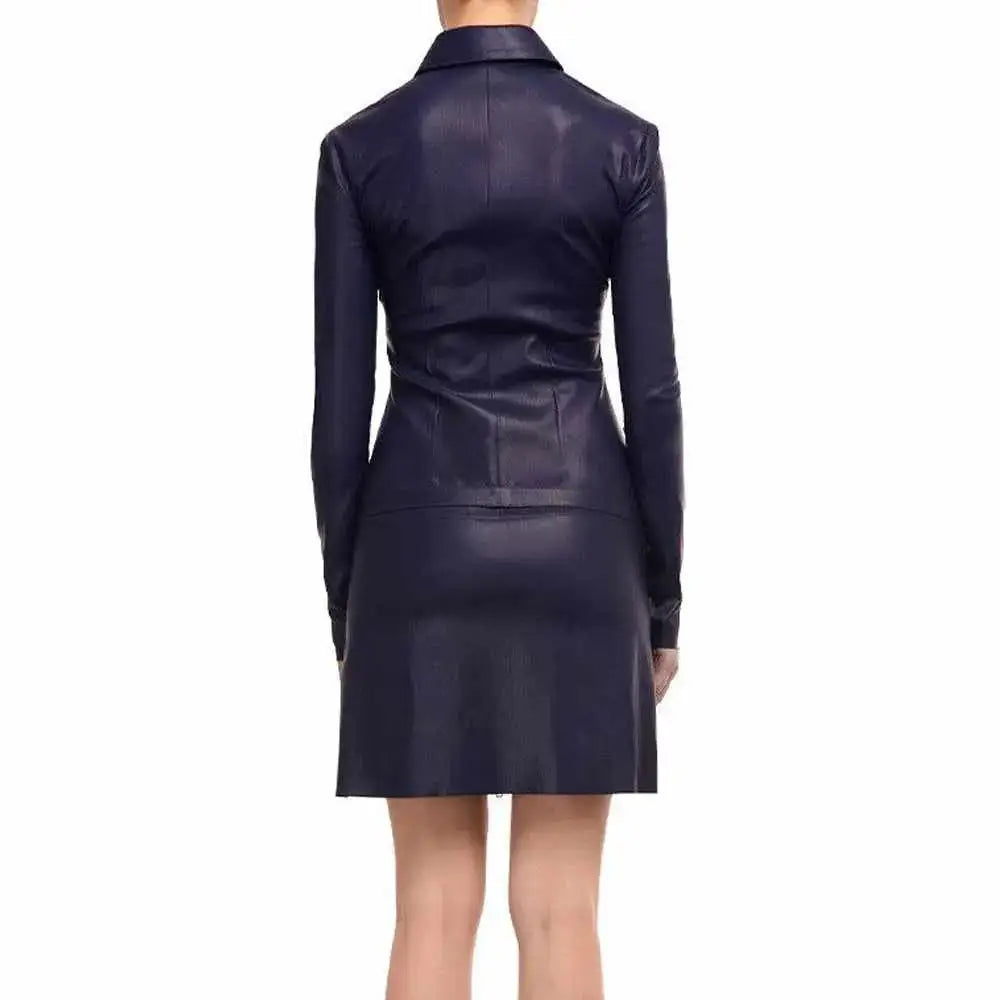 Genuine Leather Party Mini Dress - Riders Republic UK