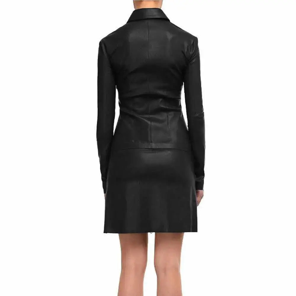 Genuine Leather Party Mini Dress - Riders Republic UK