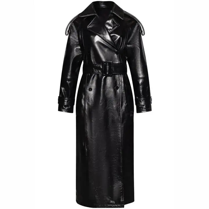 Womens Genuine Leather Trench Coat - Riders Republic UK