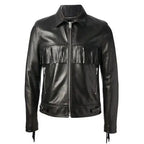 Mens Black Western Fringe Leather Jacket - Riders Republic UK