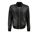 Premium Native American Leather Bomber Jacket - Riders Republic UK
