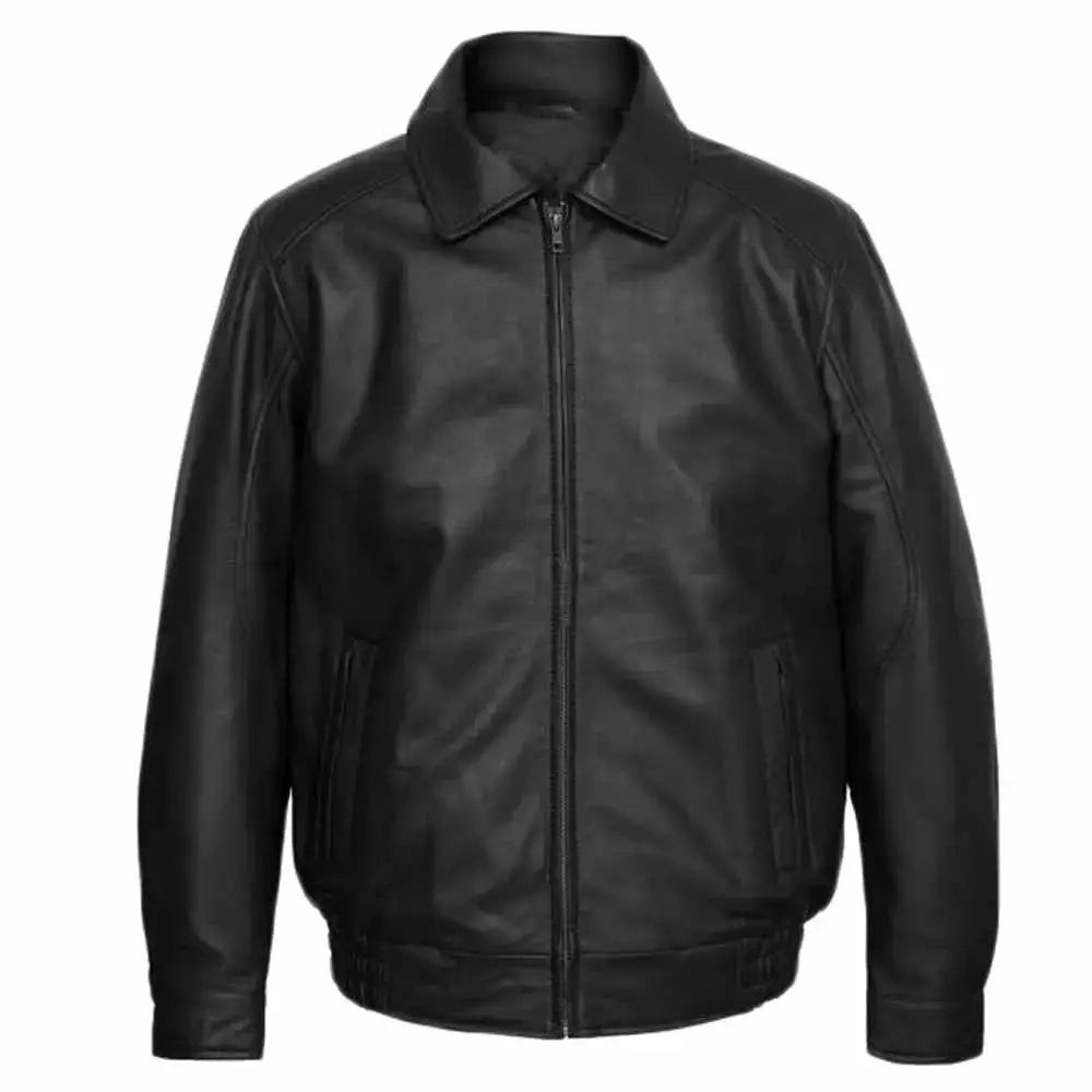 Mens Genuine Leather Bomber Jacket - Riders Republic UK