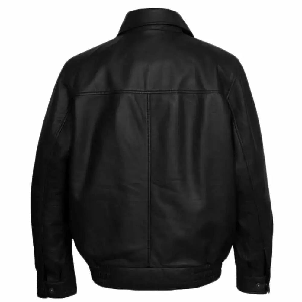 Mens Genuine Leather Bomber Jacket - Riders Republic UK