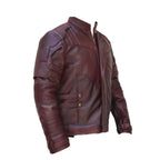 Burgundy Leather Fashion Jacket Mens - Riders Republic UK