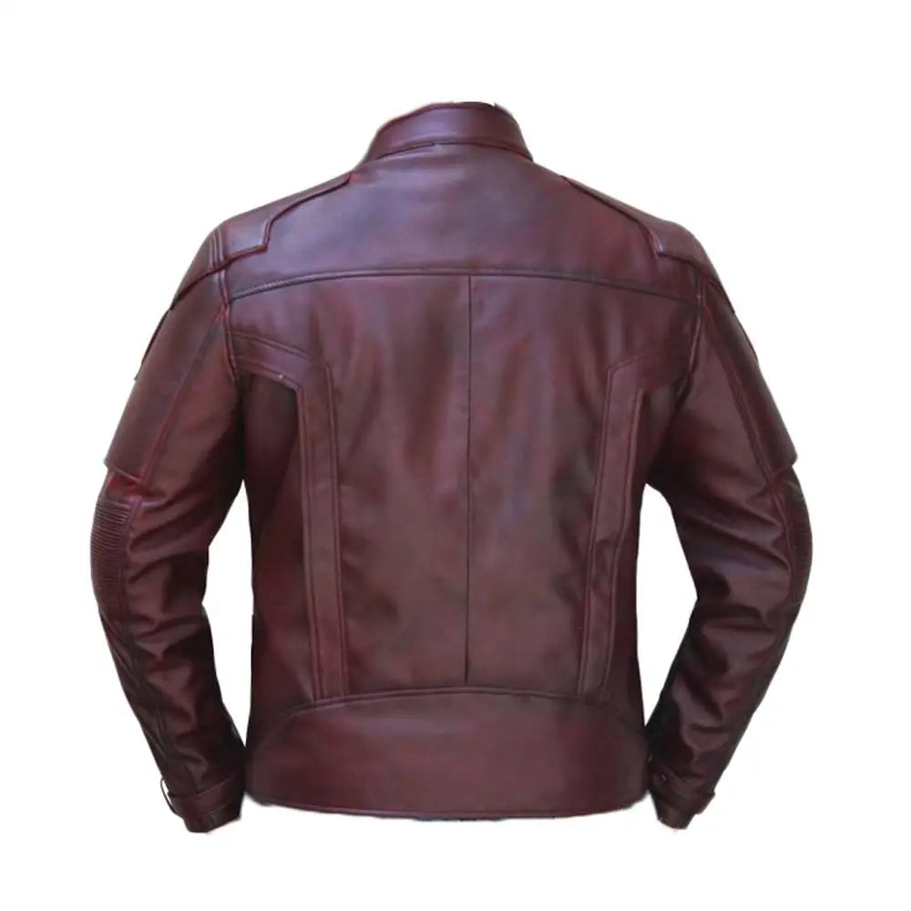 Burgundy Leather Fashion Jacket Mens - Riders Republic UK