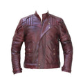 Burgundy Leather Fashion Jacket Mens - Riders Republic UK