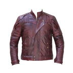 Burgundy Leather Fashion Jacket Mens - Riders Republic UK