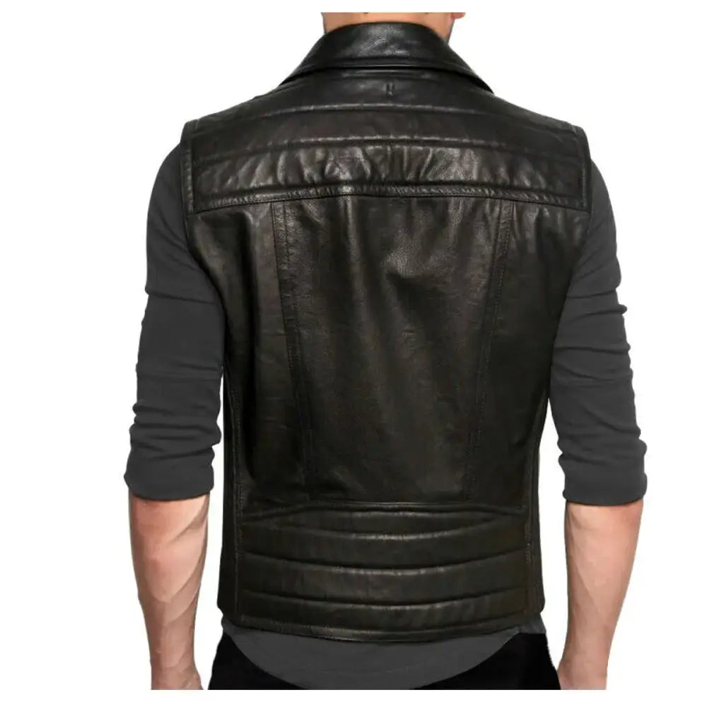 Mens Leather Fashion Vest - Riders Republic UK