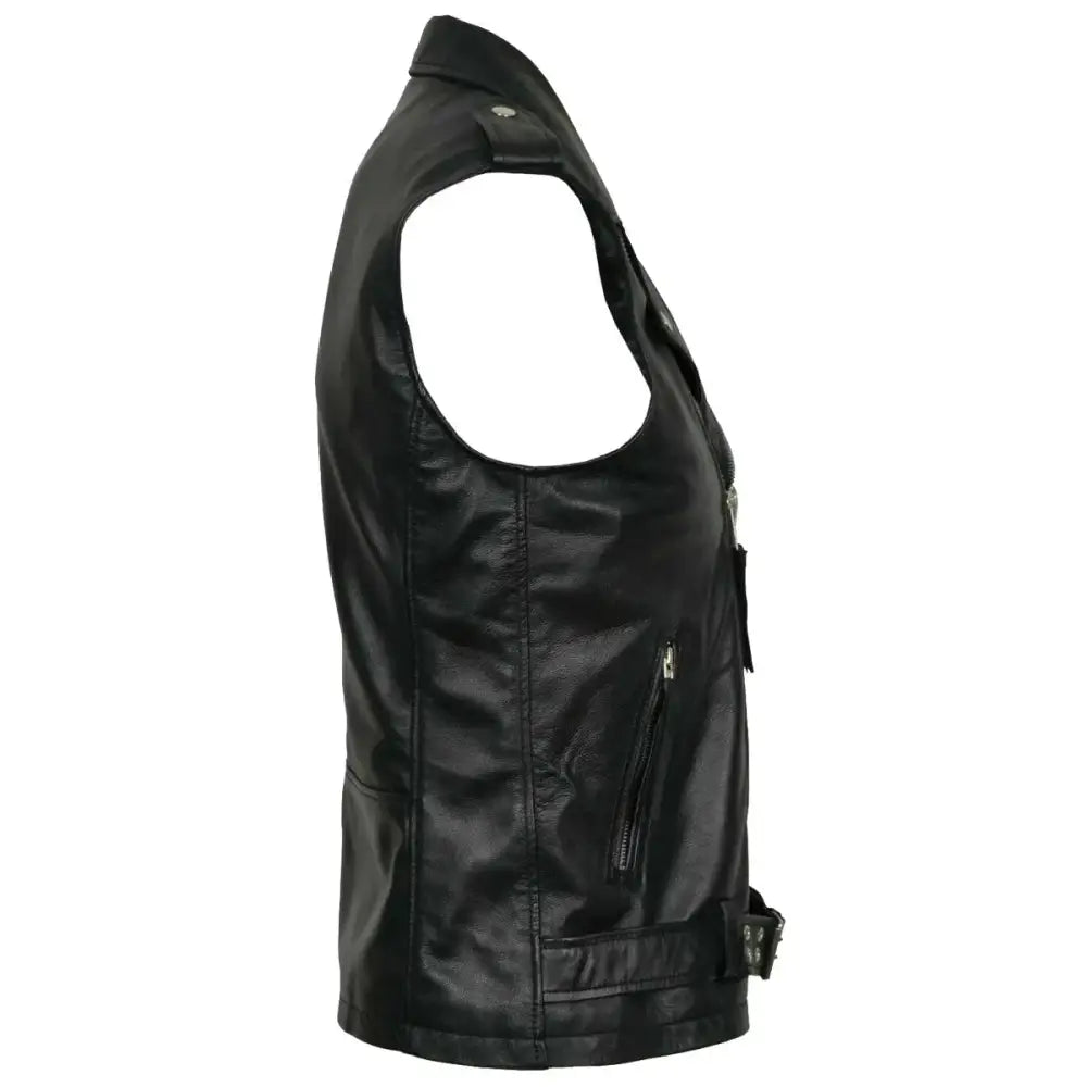 Mens Leather Fashion Vest - Riders Republic UK