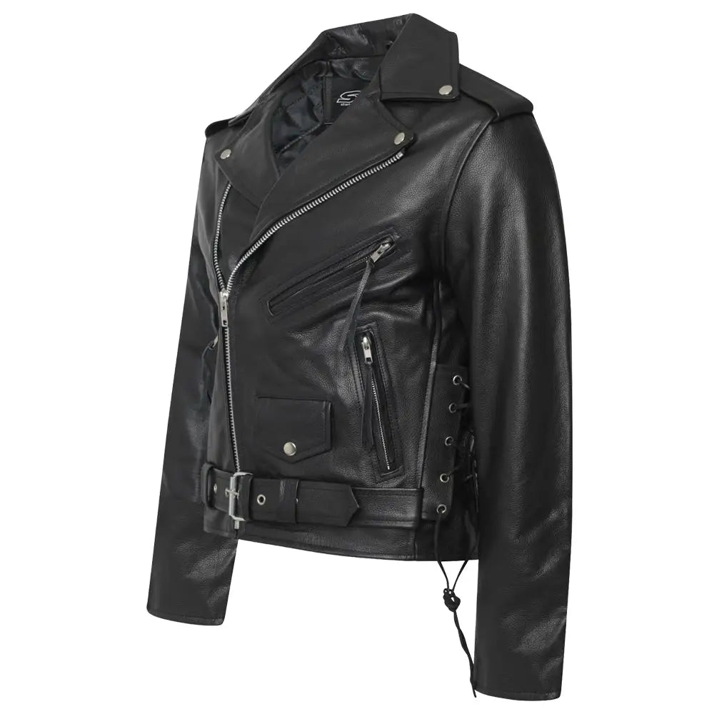 Mens Brando Black Leather Jacket - Riders Republic UK
