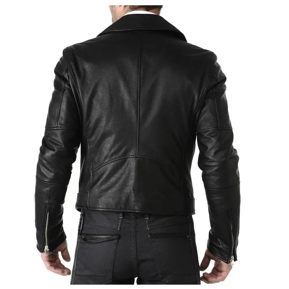 Mens Leather Biker Jacket - Riders Republic UK
