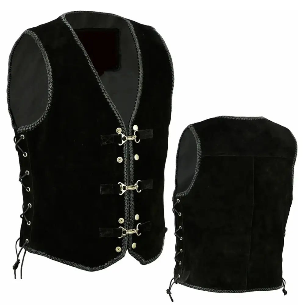 Mens Fashion Leather Vest - Riders Republic UK