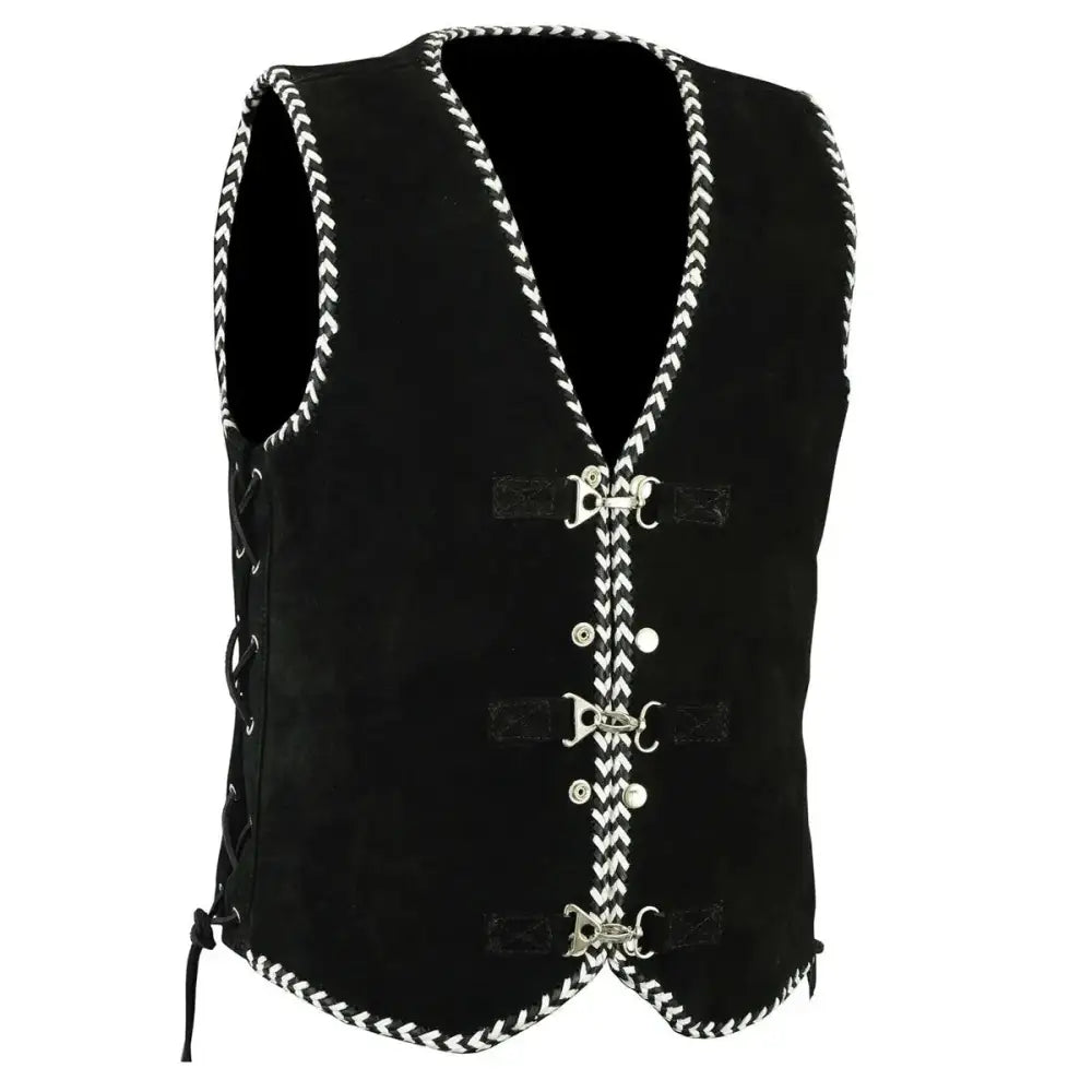 Mens Fashion Leather Vest - Riders Republic UK