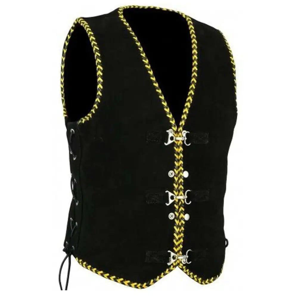 Mens Fashion Leather Vest - Riders Republic UK