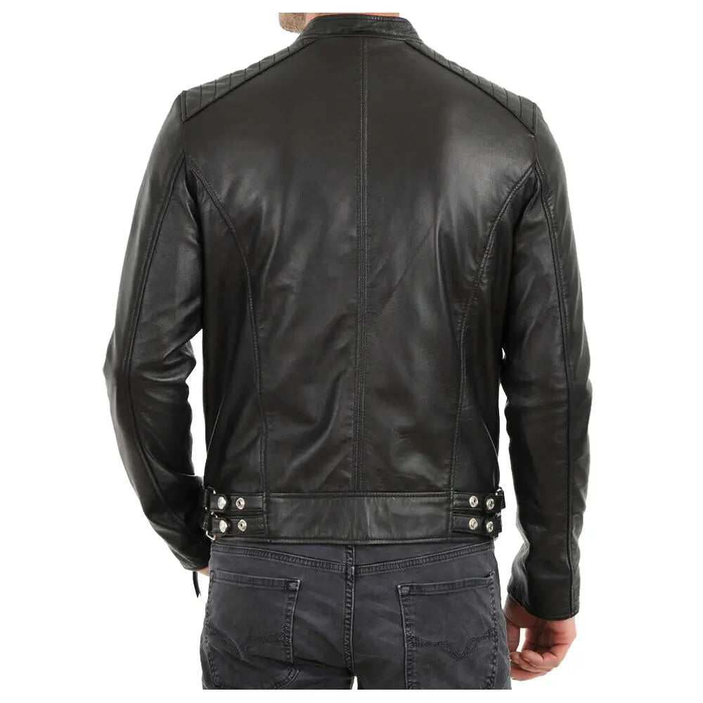 Mens Leather Fashion Jacket - Riders Republic UK