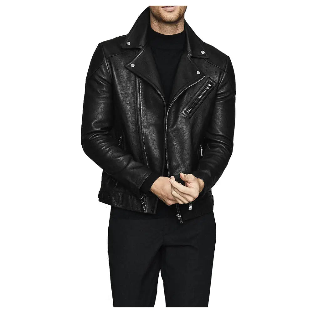 Biker Leather Jacket - Riders Republic UK