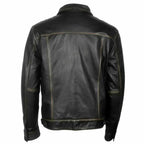 Men’s black leather button up shirt for formal, casual and streetwear outfits