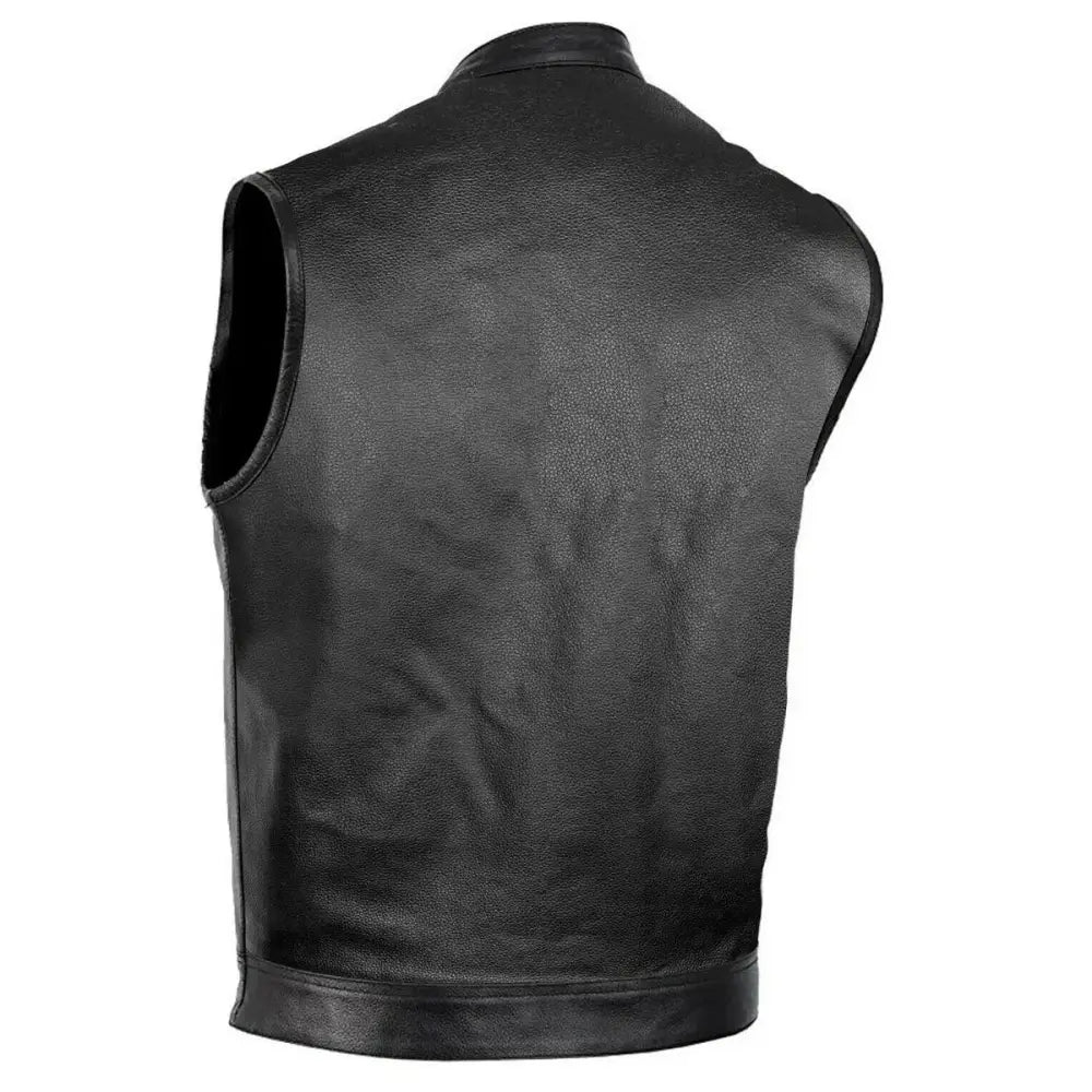 Leather Motorcycle Club Vest - Riders Republic UK